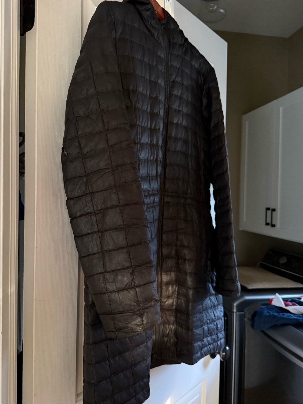 The North Face ThermoBall Eco Hooded Full Zip Mid-Length Puffer Jacket size XL - Picture 4 of 12